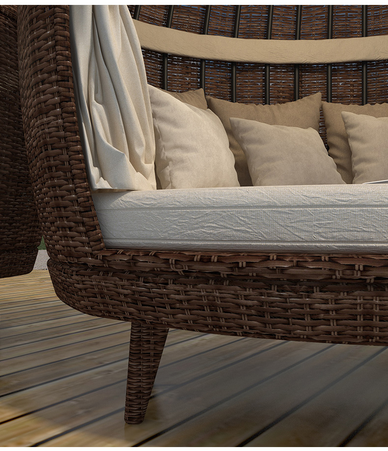 Outdoor Lounge Egg-shaped Sofa Patio Sunbed