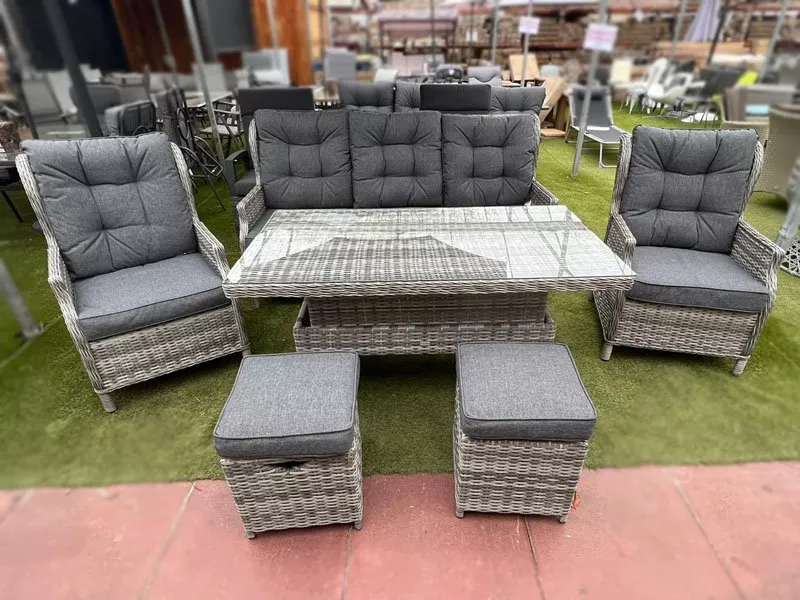 Sapcote Deluxe Reclining Lounge Set (Grey)
