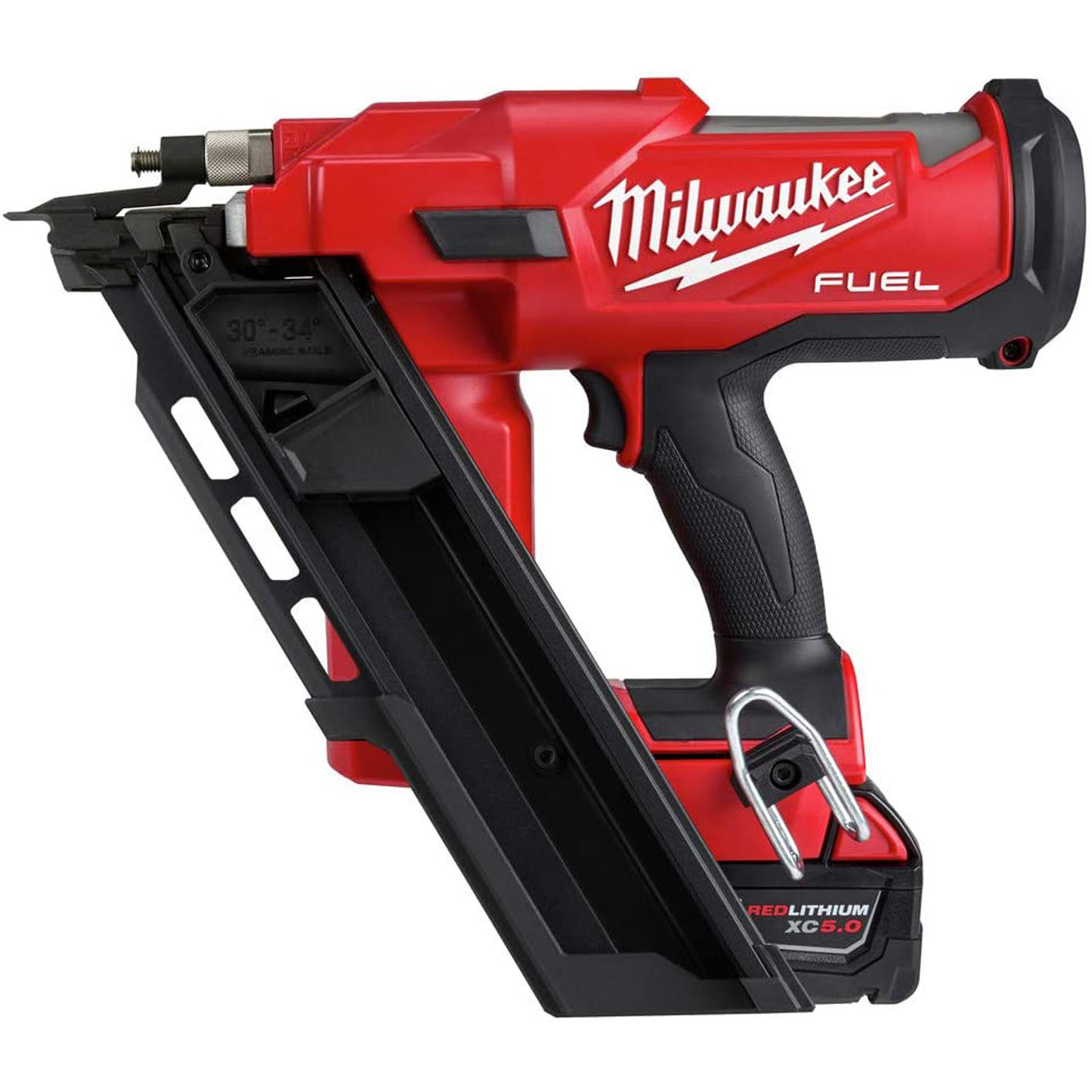 Milwaukee 2745-21 M18 FUEL 30-Degree Cordless Framing Nailer Kit (5 Ah)