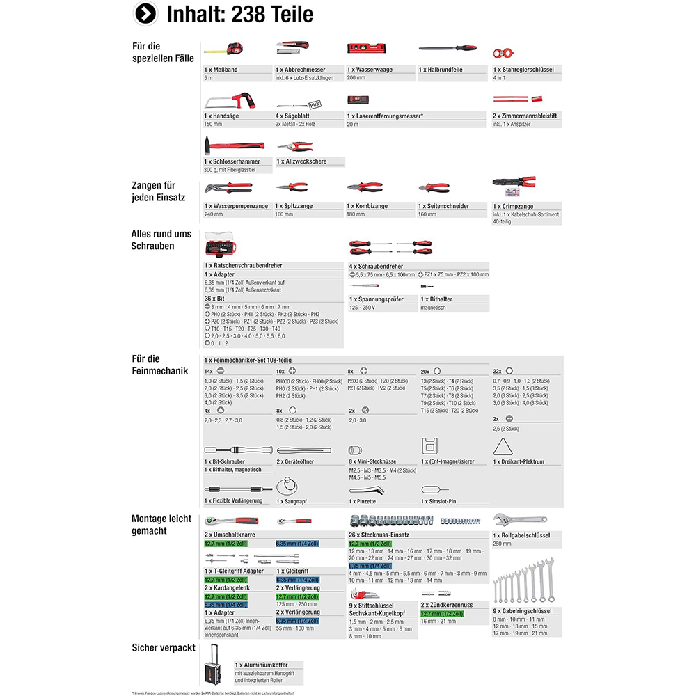 Meister Tool Trolley 238 pcs