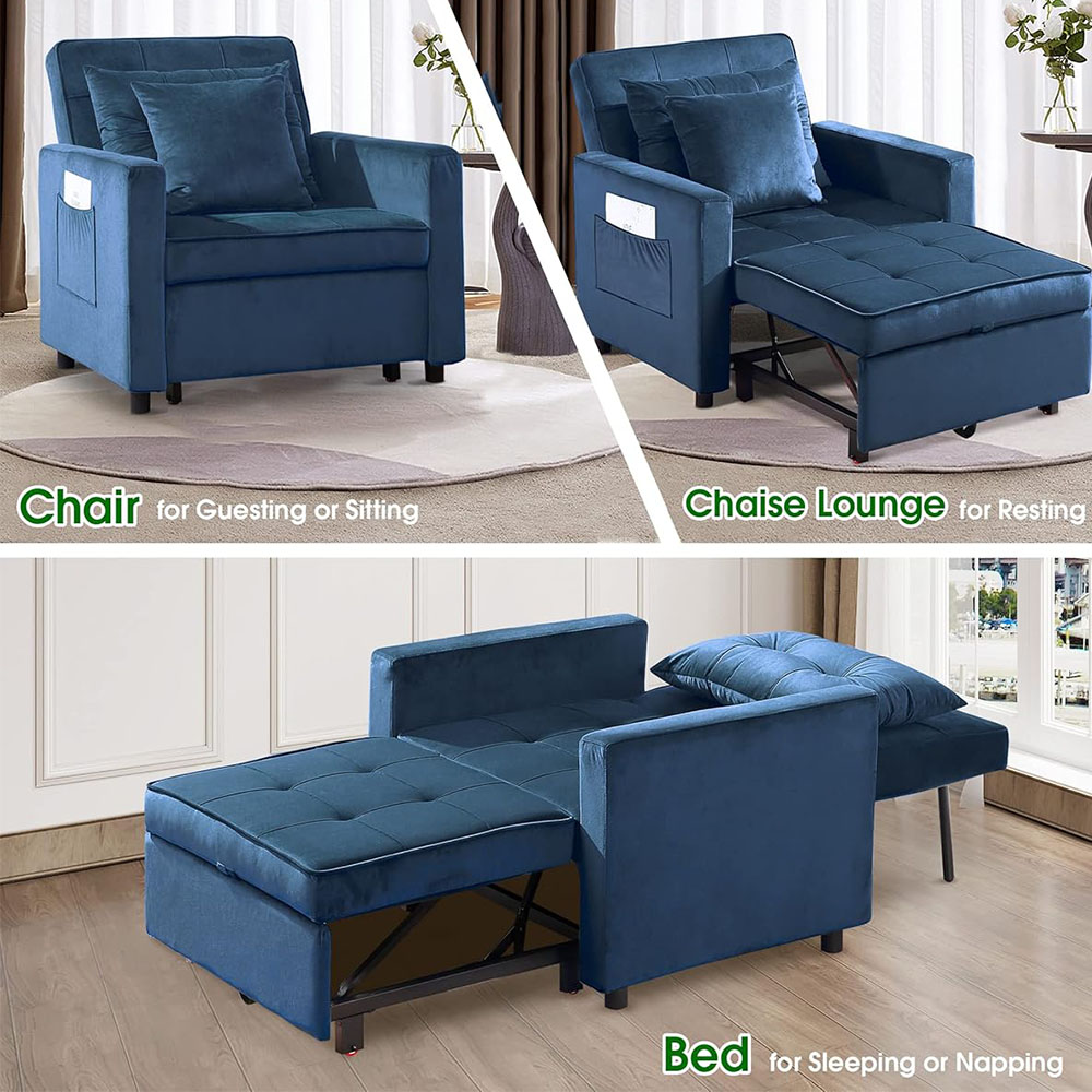 XSPRACER  Convertible Sleeper Chair Bed 3 in 1