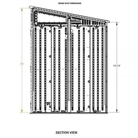 6' x 5' Suncast Modernist Plastic Garden Storage Shed - Peppercorn (1.89m x 1.73m)