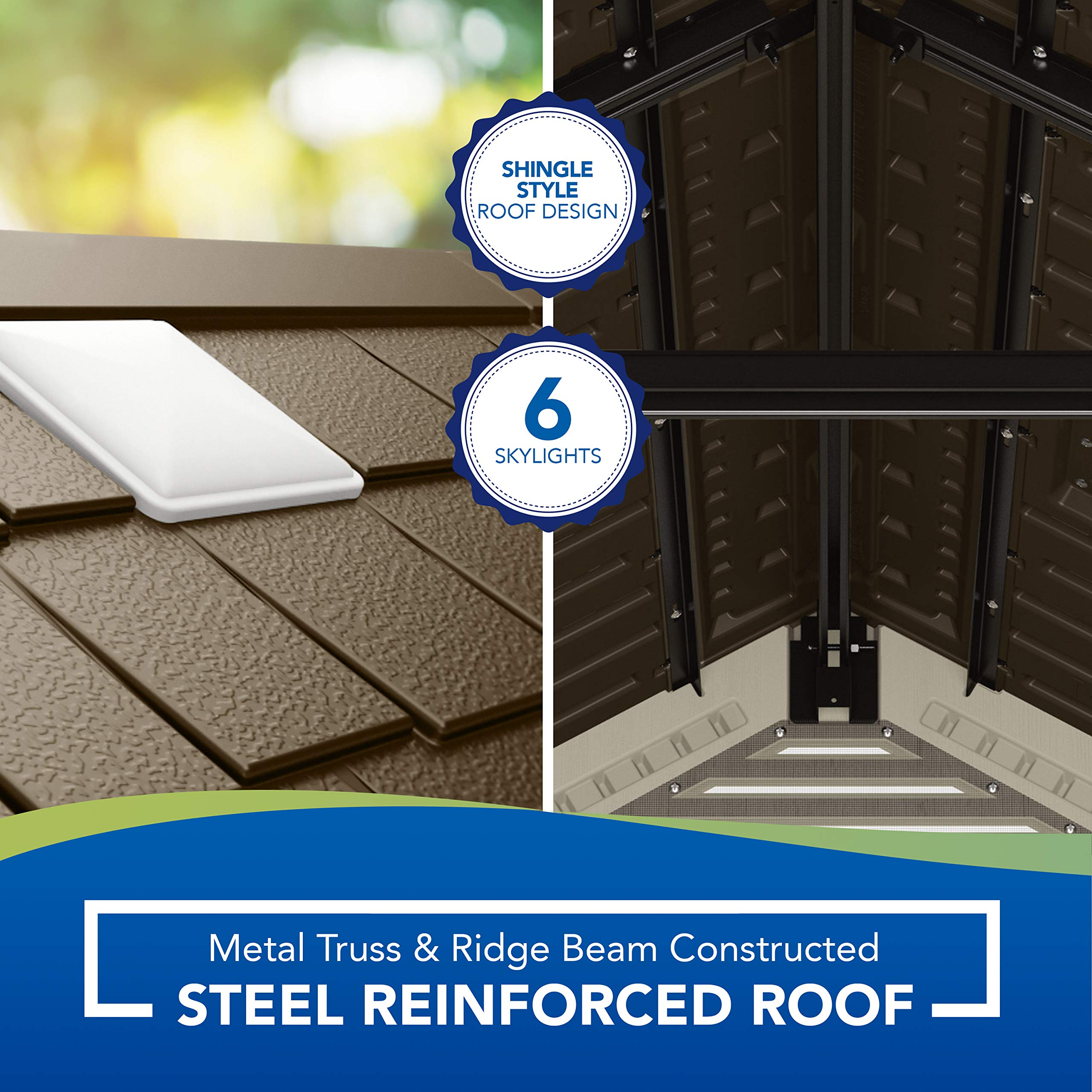 【Storage Shed】【BS】8' x 10' Heavy-Duty Resin Tremont Storage Shed, Vanilla