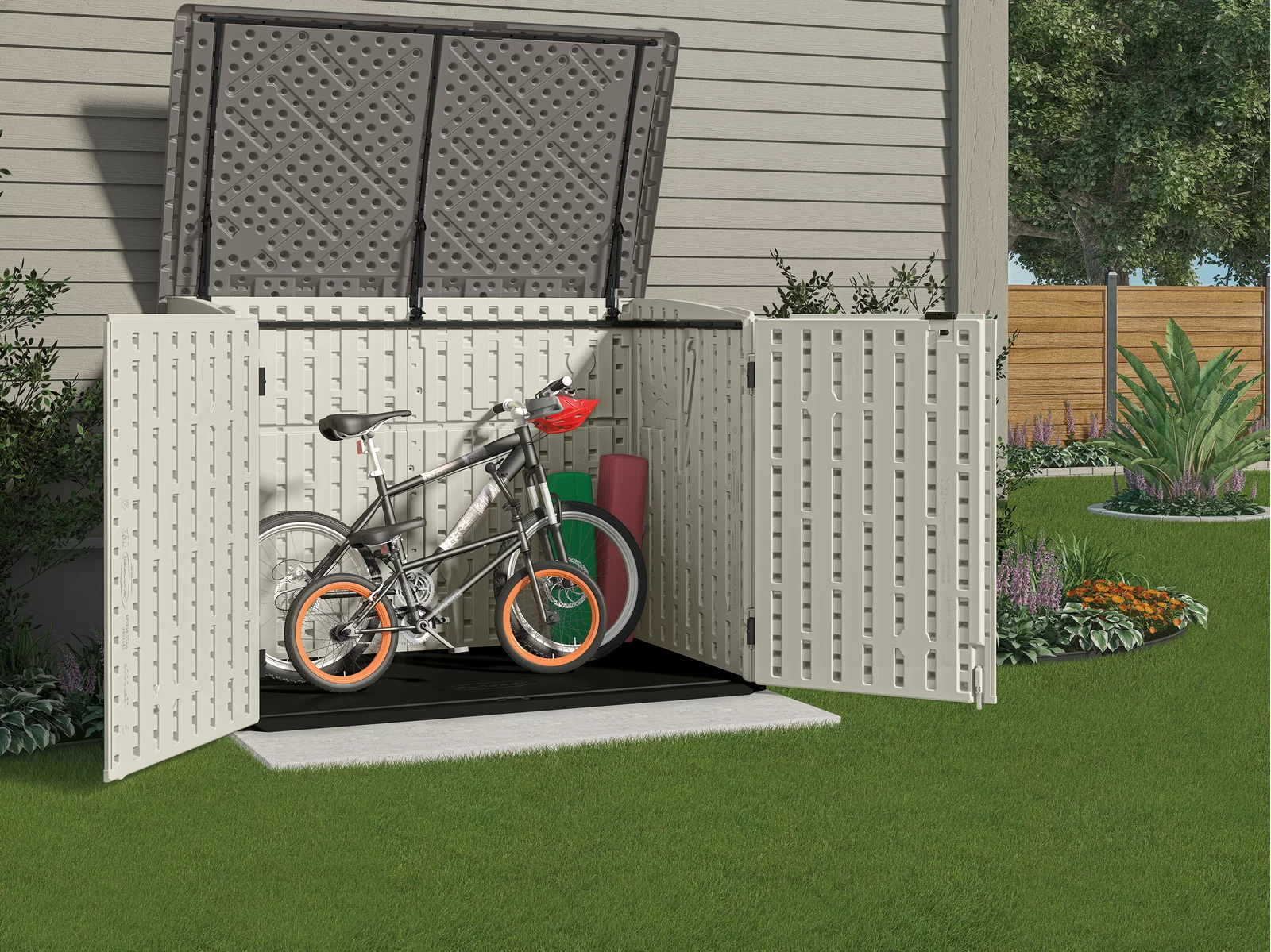 【Storage Shed】Resin Outdoor 2-Container 5'10