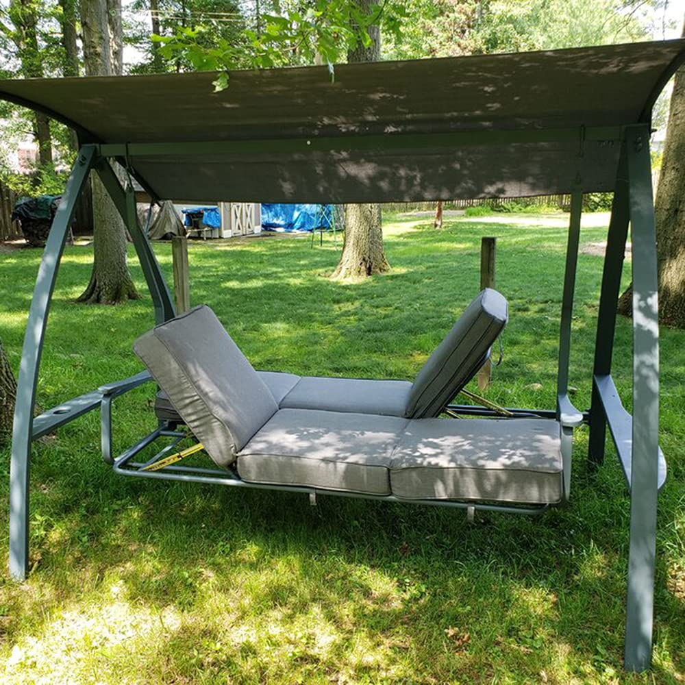 3 Person Patio Swinging Bench Chair 3-Seat Daybed Porch Swing Seater Outdoor Porch Swing