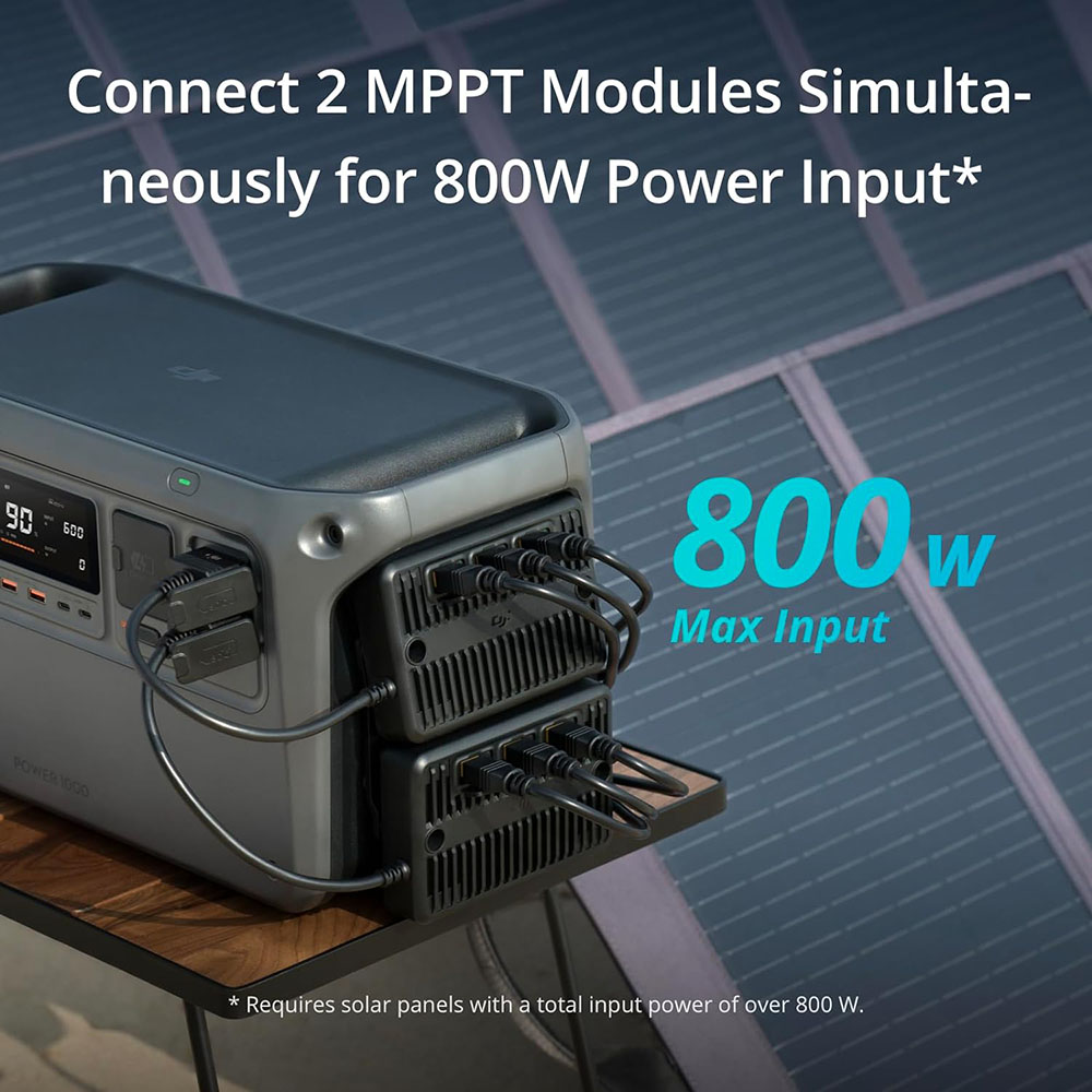 DJI Power 1000 Portable Power Station, 1024Wh Solar Generator with 3x 100W Solar Panels