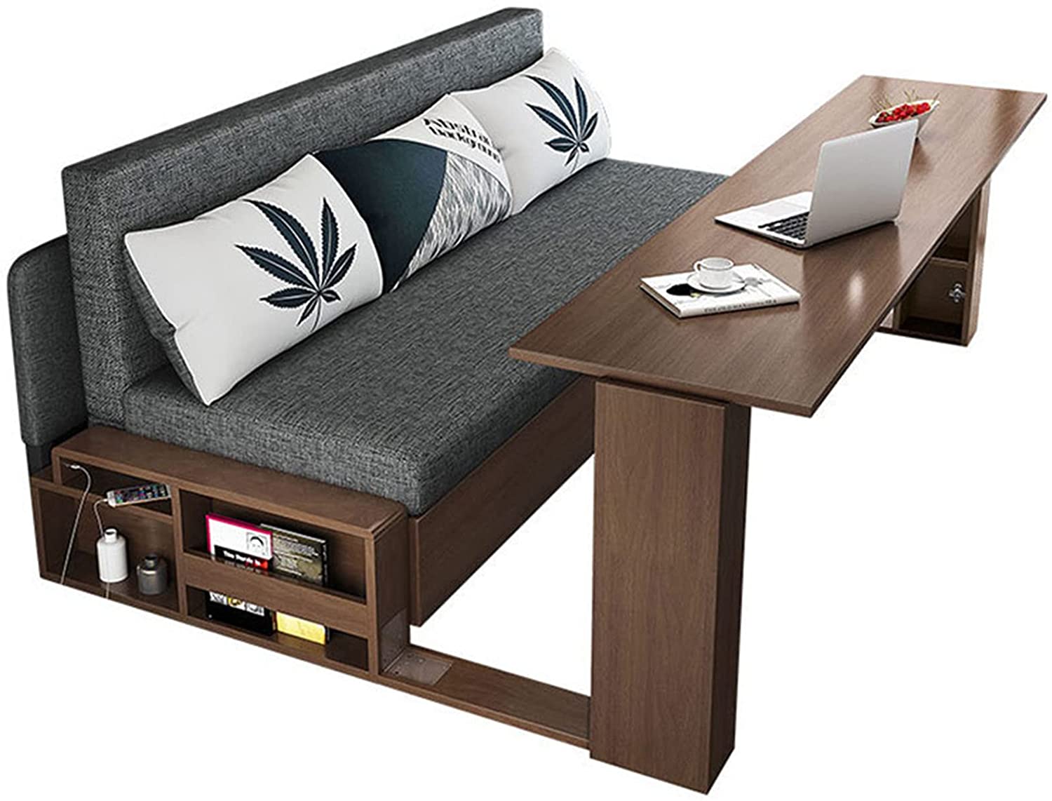 【Furniture】【BS】Solid Wood Sofa Bed, Multifunctional, Foldable, Storage Sofa Bed Dual-Use