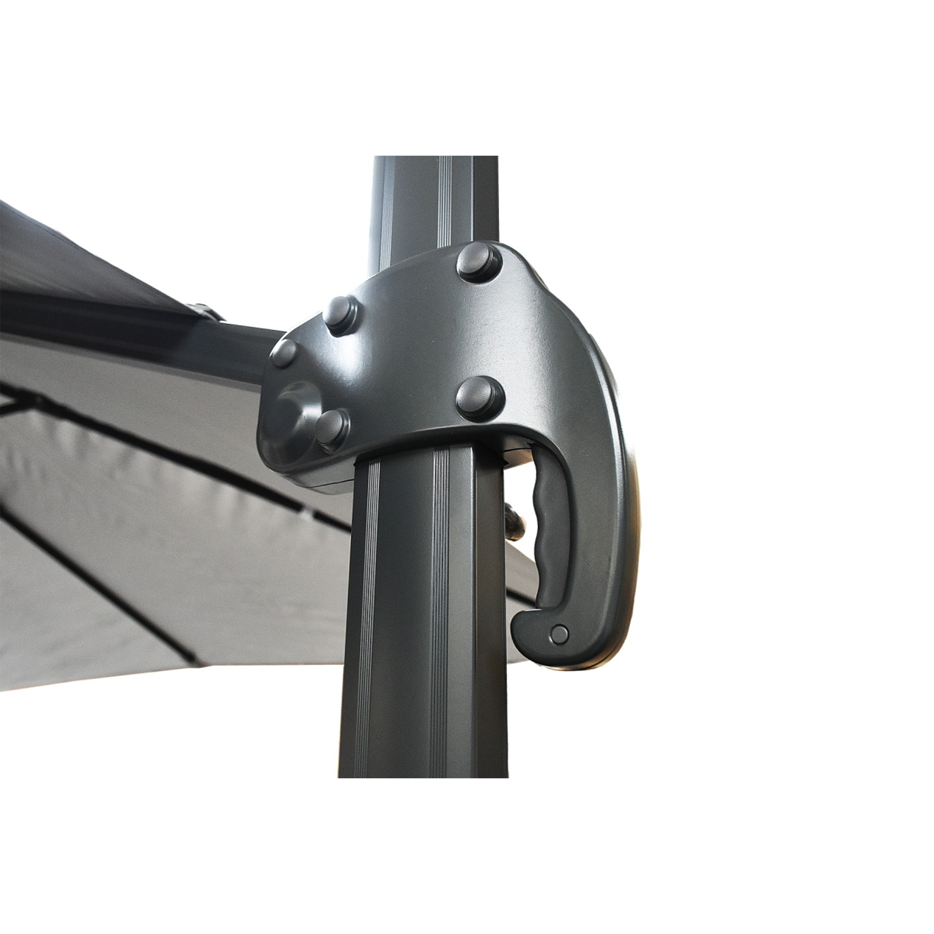 Grey 3m Square Rotating 360 Degree Cantilever Parasol