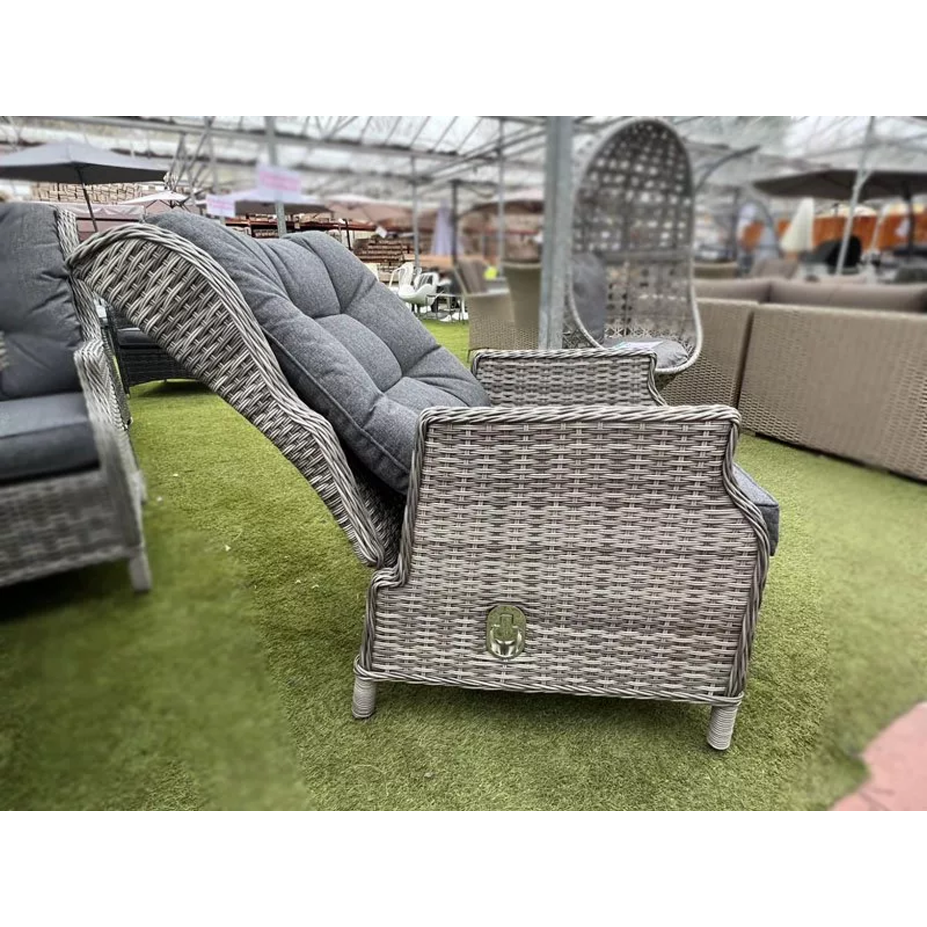 Sapcote Deluxe Reclining Lounge Set (Grey)