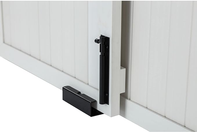 New Age Pet ECOFLEX Homestead Sliding Barn Door Furniture Style Dog Crate - Antique White, Extra Large (EHDBC15-04XL)