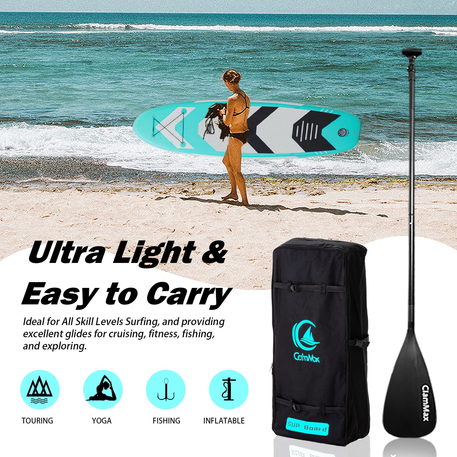 CalmMax Inflatable Stand Up Paddle Board 10'6
